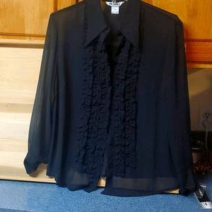 Women's sheer black blouse